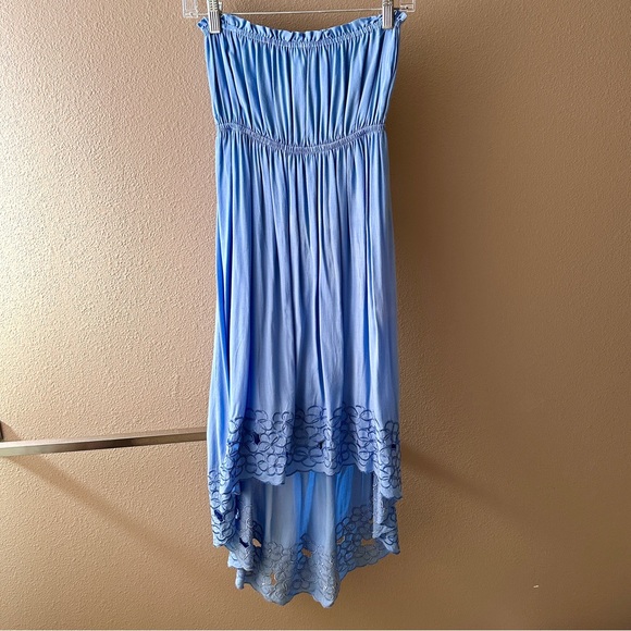NWT Strapless High-Low Embroidered Hem Dress - Picture 3 of 12